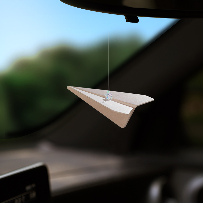 Diffuser Necklace Locket - กระดาษเครื่องบินกลิ่นDiffuser Aromatic Car Air Freshenerจี้ภายในกระจกมองหลังตกแต่งรถแขวนเครื่องประดับไม่มีกลิ่น