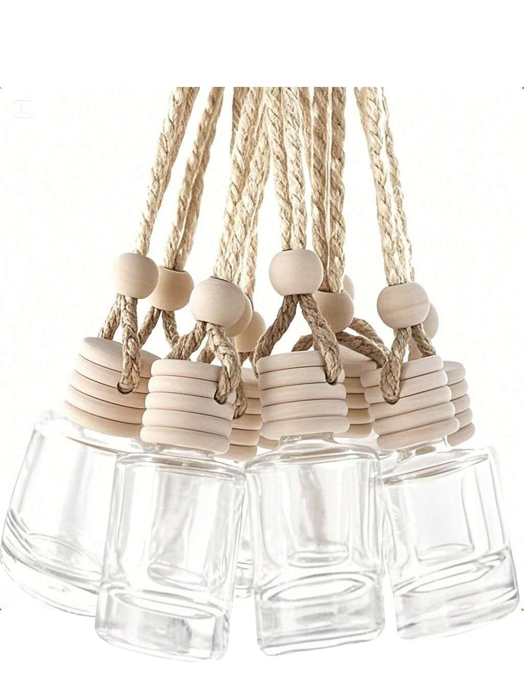 Diffuser Necklace Locket - 20 ชิ้นแขวนรถ Freshener แก้วใสน้ํามันหอมระเหย Diffuser น้ํามันหอมระเหยน้ําหอมขวด