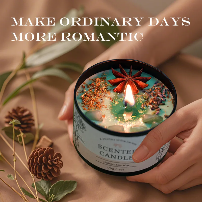 Home Fragrance Us - เทียนอโรมาคริสตัลสร้างสรรค์ 6 ออนซ์ - ตกแต่งกลิ่นหอมติดทนนาน ของขวัญที่ไม่ซ้ําใครสําหรับผู้หญิง