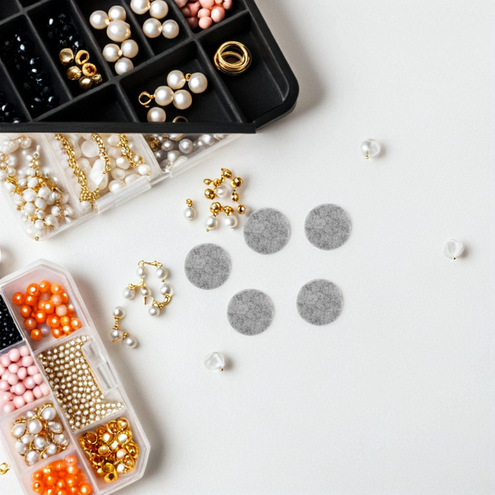 Diffuser Necklace Locket - 200 ชิ้น แผ่นสำลีกลมสำหรับน้ำมันหอมระเหย แผ่นสำรองสำหรับเครื่องกระจายกลิ่น ใช้เปลี่ยนได้ สำหรับสร้อยคอ