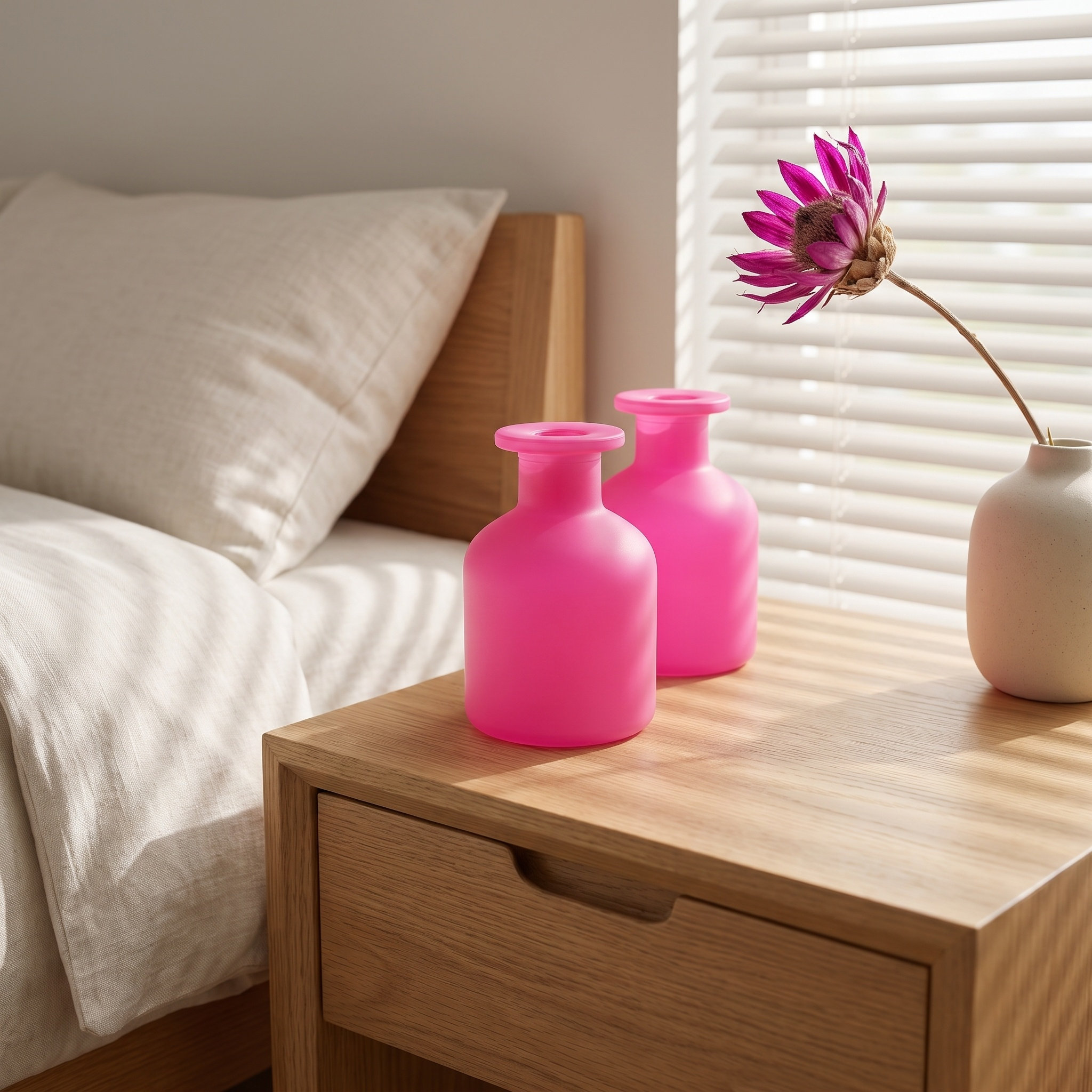 Home And You Fragrance Diffuser - ชุดขวดแก้วสำหรับใส่ก้านไม้หอม 2 ชิ้น ขนาด 5 ออนซ์
