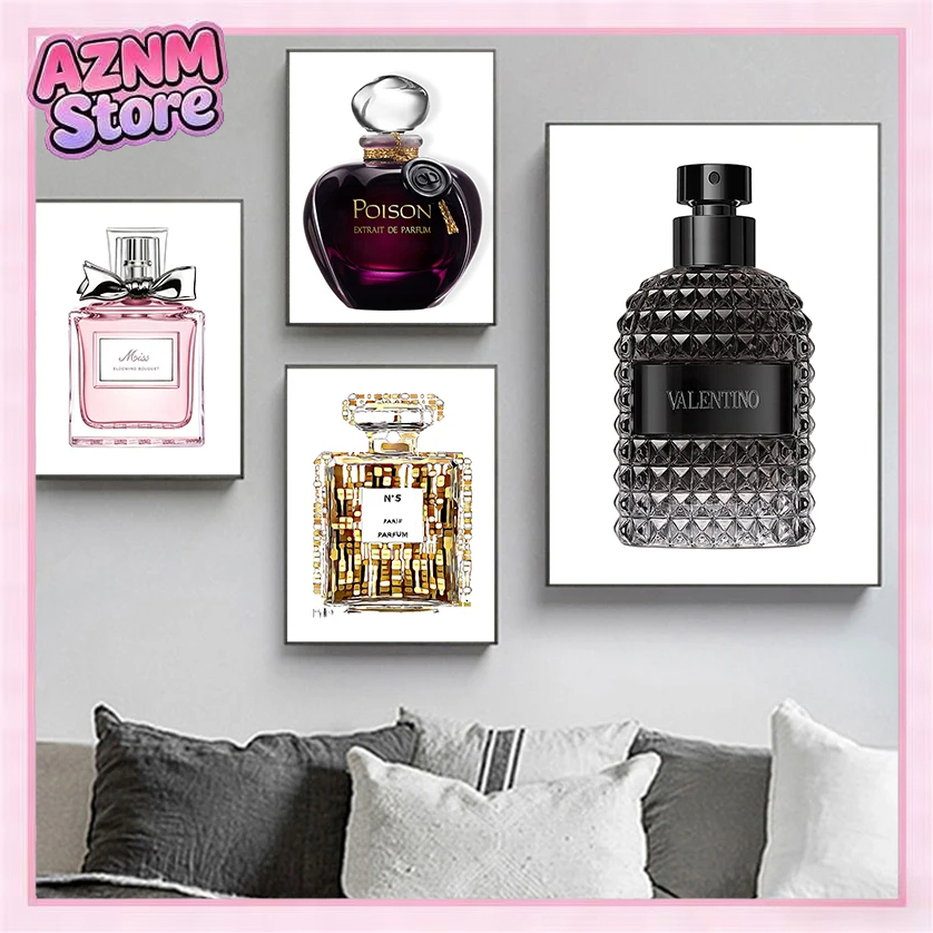 1 ชิ้น ภาพพิมพ์บนผ้าใบ ลายขวดน - Home Fragrance Bottle บทวิจารณ์และราคา