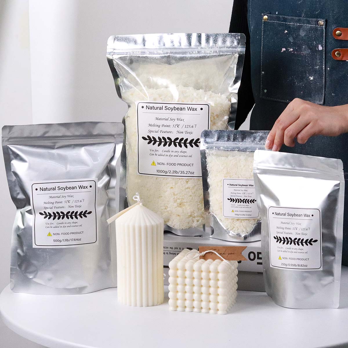 500g/1 กก.ขี้ผึ้งถั่วเหลืองธรร - Soy Wax Flake บทวิจารณ์และราคา