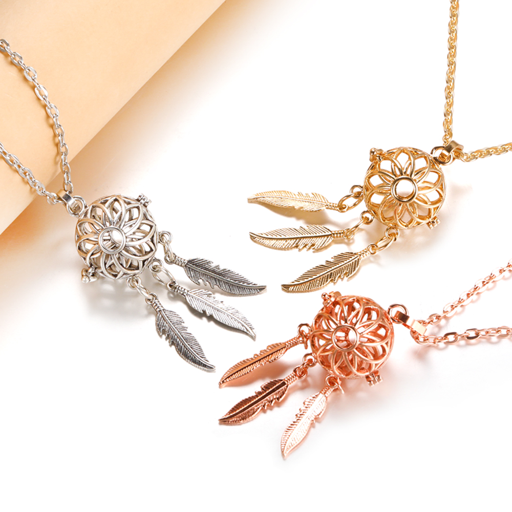 สร้อยคอพู่ขนนกโบลาคอลเลอร์สำหร - Diffuser Necklace Locket บทวิจารณ์และราคา