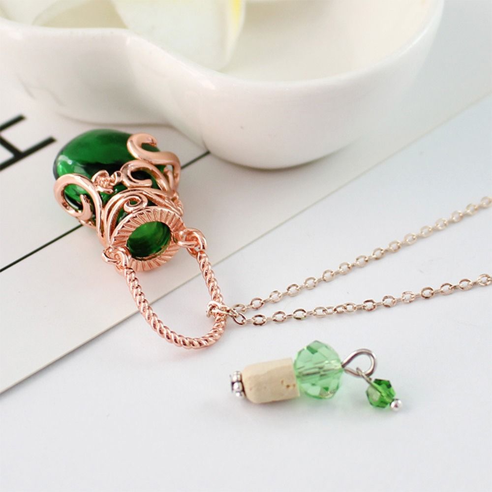 หลากสีขวดน้ําหอมสร้อยคอขวดแก้ว - Diffuser Necklace Locket บทวิจารณ์และราคา