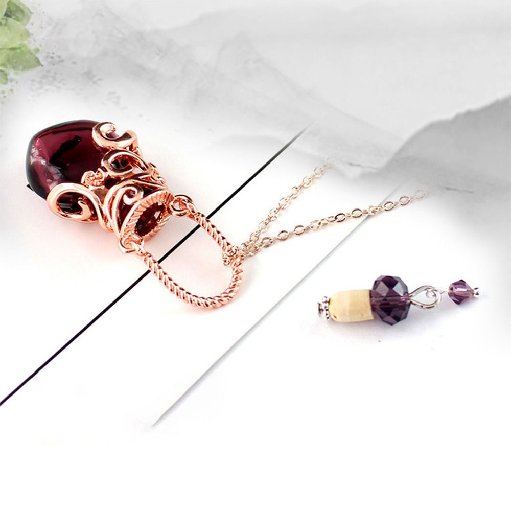 หลากสีขวดน้ําหอมสร้อยคอขวดแก้ว - Diffuser Necklace Locket บทวิจารณ์และราคา