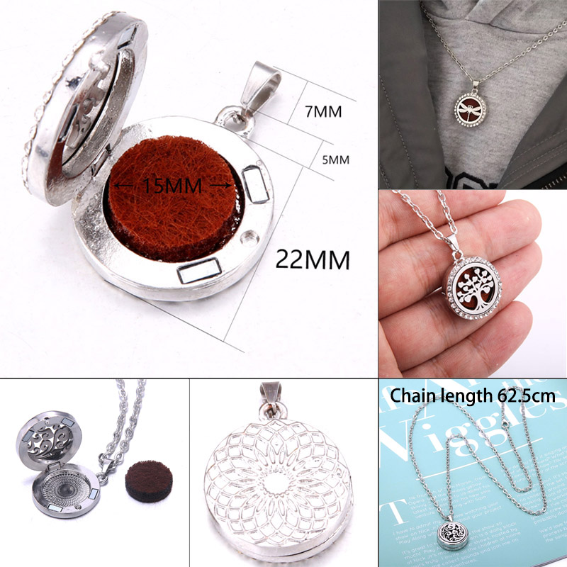 New Tree Of Life น้ํามันหอมระเ - Diffuser Necklace Locket บทวิจารณ์และราคา