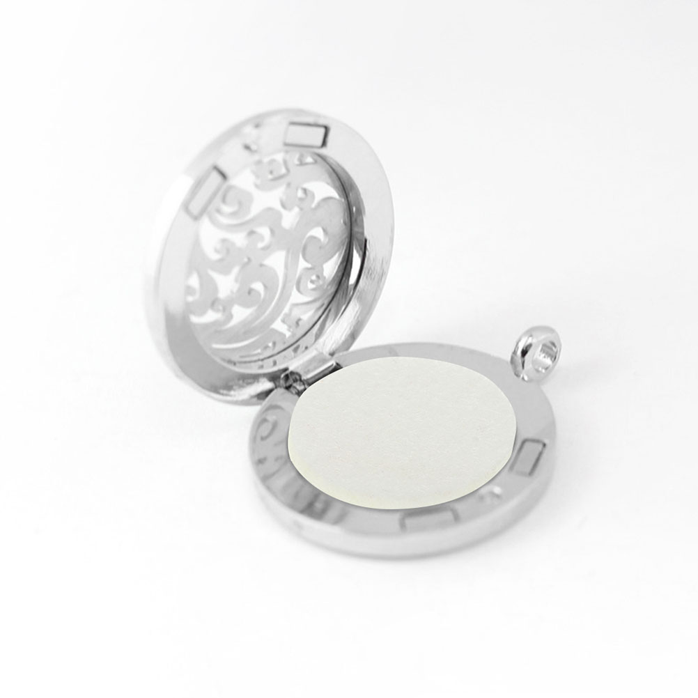 100 ชิ้นผ้าฝ้ายแผ่นกระจายน้ําม - Diffuser Necklace Locket บทวิจารณ์และราคา